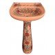 Mexican Talavera Pedestal Sink Rosas 2